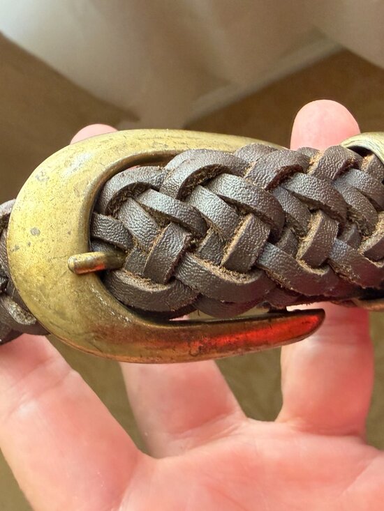 THREE Genuine Leather Vintage Woven Belts main image 11